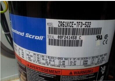 5 HP Copeland Air-Conditioning Compressor  ZR61KCE-TFD-522