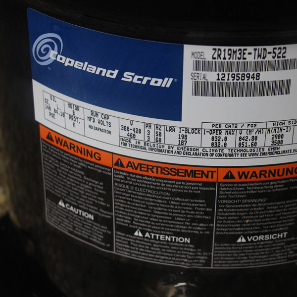 Cooling Systerm Copeland Hermetic Scroll  Compressor ZR19M3E-TWD-551