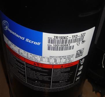 Copeland Hermetic Scroll  Compressor ZR190KC-TFD-522