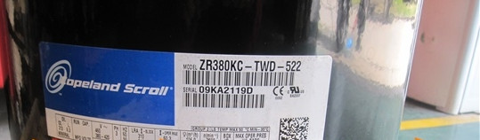 Cooling Copeland Hermetic Scroll  Compressor ZR380KC-TWD-522