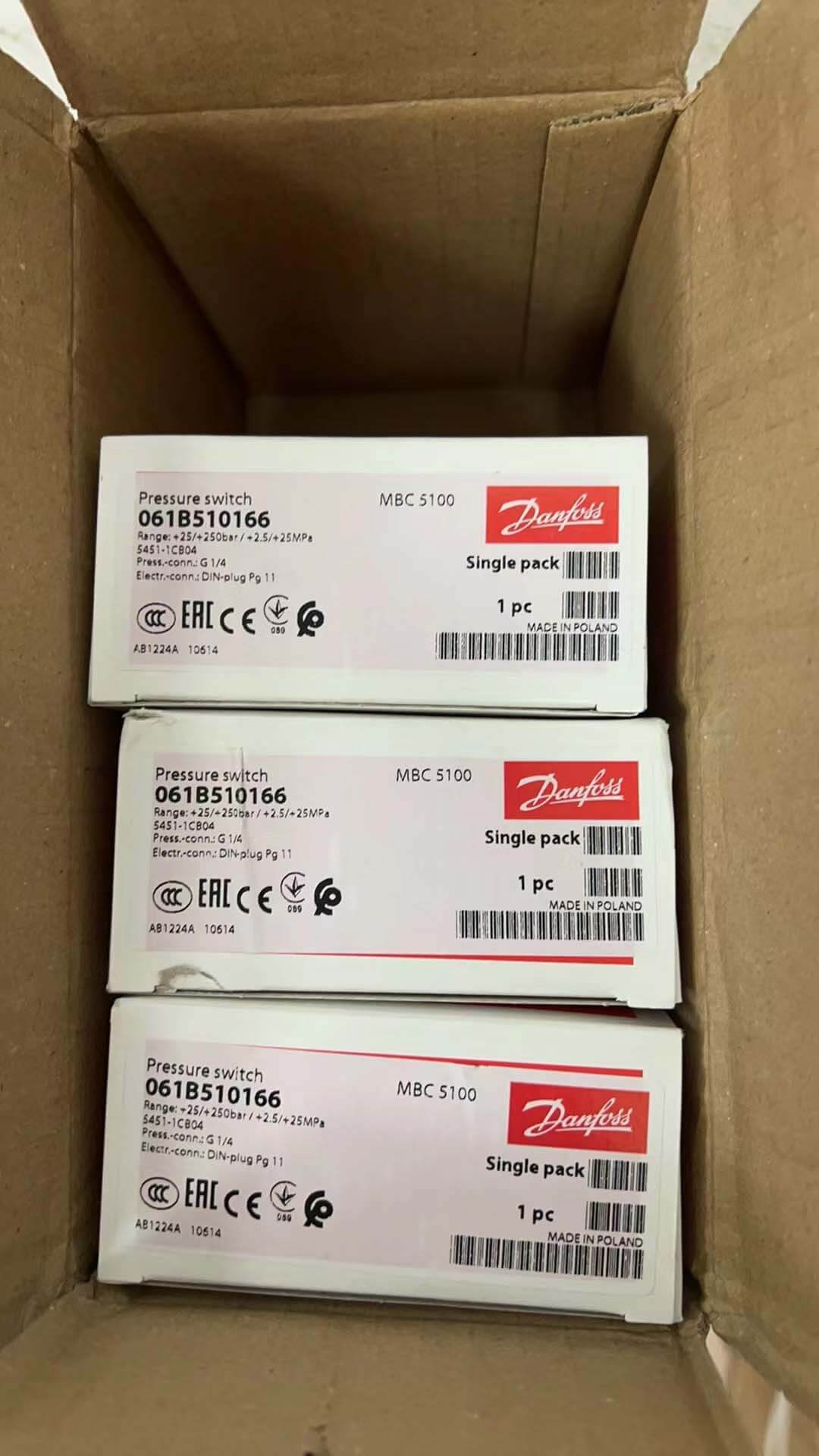 Danfoss Interruptor de presión MBC5100 061B510166