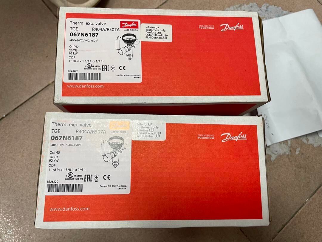 Válvula de expansión térmica de Danfoss 067N6187